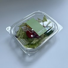 Tinapicnic 透明單格拋棄式容器 20p + 嫩綠色Thank you貼紙 20p組合, 1套, 拋棄式容器 + 貼紙