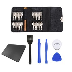 Regens 手機手錶維修 DIY 精密螺絲起子工具組, 1套, 25p 批頭 + 收納袋 + 拆卸工具 + 橡膠墊