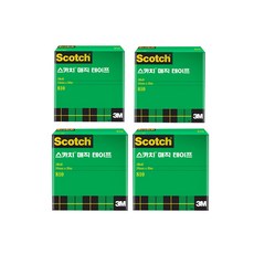 3M Scotch 隱形膠帶補充包 12mm*20m 2入+補充包 24mm*20m 2入, 混色, 1組