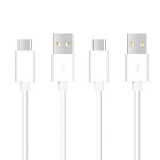 코시 USB C타입 고속충전 케이블 UC3495C2 2m, 화이트, 2개