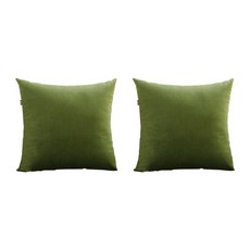 粉彩素色簡約設計沙發抱枕套 2入, 淺綠色