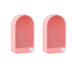 솔릿 壁掛式抽屜型肥皂盒, 粉紅色, 2個