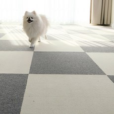 딩동펫 반려동물 블럭 카페트 2종 x 10p, 그레이, 아이보리