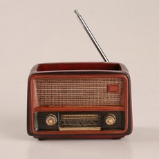 JH컴퍼니 복고 모던 라디오 화분, 진한갈색, 1개