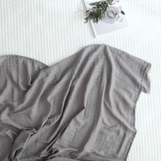 taccatacca 竹節紗布毯, 灰色