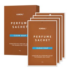 KUNDAL 昆黛爾 衣物香氛袋, 20g, 4片, 肥皂香