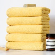 From Cotton竹纖維飯店毛巾 180g 竹纖維, 5個, 黃色