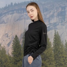 女款刷毛彈性抓皺運動T恤