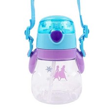 LiLFANT 兒童冰雪奇緣2肩背帶軟吸管水壺, 混合色, 1個