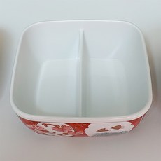 HAKOYA 方形雙格陶瓷碗 570ml, 波浪鳥, 1個