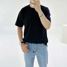 아도르클래식 남성용 캐스트 8컬러 고밀도 분또 라운드 반팔 티셔츠