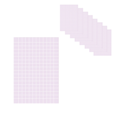 오트라 컬러 포인트 격자 점착메모지, 라일락, 9개