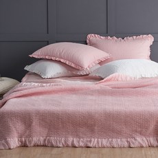 gBEDDING 素色泡泡紗薄被, 粉色的