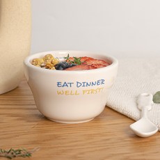 Syracuse CHINA 紐約字母文字優格甜點迷你碗 9.5cm, 藍色, 1個