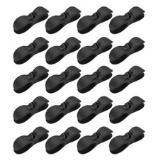 Bandeo 壁掛式黏貼插頭收納架, 黑色, 20個