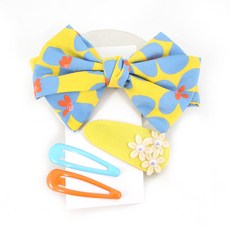 아랑로랑 여아용 플라워에이드 리본 헤어핀 4종 세트