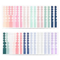 모노라이크 다이어리 데코 팔레트 스티커 12종 세트, 혼합색상, 2세트