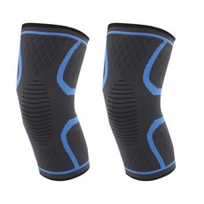 Market A 運動網球足球矽膠護膝 天空藍, 2個