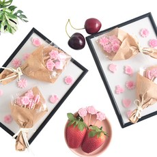 디유 핑크플라워 초콜릿 만들기 세트, 1세트, 6종