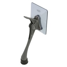 LIVINGiF 免鑽孔黏貼式一鍵馬蹄門擋組 深灰色 大, 1套