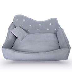 반려동물 큐빅 소파 베개 세트, 그레이, 1개