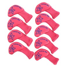 Turnon 新款針織高爾夫球桿套 9件組, 粉色的
