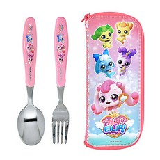 LE BARN 奇妙萌可湯匙叉子+收納袋組, 混色, 湯匙+叉子+餐具盒