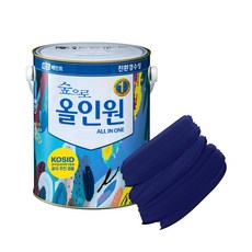 KCC 숲으로 올인원 다용도 페인트 수성 반광, 청색, 4L, 1개