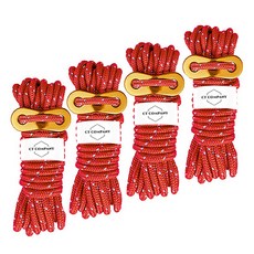 CT COMPANY 帳篷營繩 4入組, 紅色
