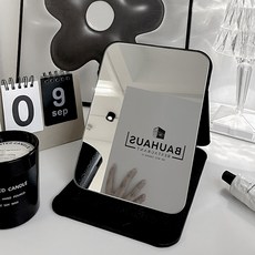 折疊化妝鏡 BD70-3 特大號, 黑色