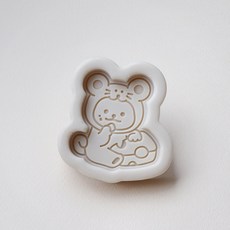 앵글띵 치즈 시바쥐 실리콘몰드 2p, 혼합색상