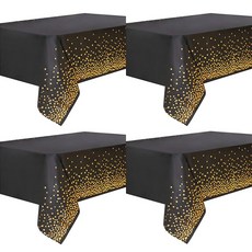 Market Pio 圓點亮片派對用桌布 黑色, 1個, 4個