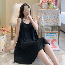 2'nd Pink 女性透氣夏威夷風時尚美背內建胸墊連身裙家居服睡衣