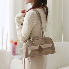 FROMHEAVEN 女用 Maive 法棍肩背包 S382, 米色