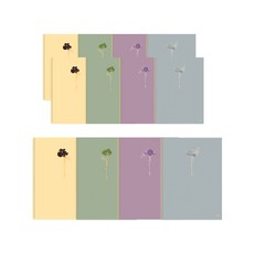 아이비스 컬러팔레트 슬림원링 노트 11975 4종 세트, 옐로우+그린+퍼플+블루, 3개