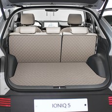 지엠지모터스 차박 트렁크 매트 + 2열 등받이 매트 2p 세트, 현대 아이오닉5, 코튼베이지, 현대