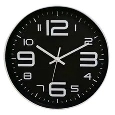 모던리빙 큰숫자 포인트 모던 벽시계, 블랙