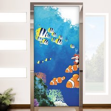 GGOOMIM 海底故事 魚的旅行 玄關門貼紙 io169, 本品