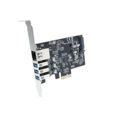 Coms Coms PCI Express X1 USB 3.0 3端口集線器 Plus 1000m千兆網路埠擴充卡 KS585