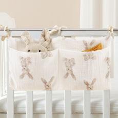 쿠말 침대 옆 순면 사이드 수납 멀티 더블 포켓, 토끼