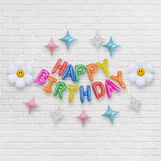 파티공구 생일파티 사틴무지개 풍선 세트, 혼합색상, 1세트