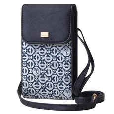 MARCO POLO 花紋印花迷你斜背手機包 MP3486, 馬球海軍