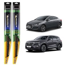 MICHELIN 米其林 Radius 複合式雨刷 駕駛座 + 副駕駛座套組, Avante AD, Santa Fe TM 2018年~2023年