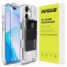 iamdue 可收納2張卡片手機殼 + 防指紋手機螢幕保護貼 + 鏡頭保護貼 多合一套裝