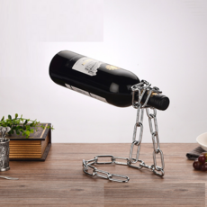 Allincell 摩登居家酒架 20 x 13.5 x 20 cm, 1個, 鏈條銀