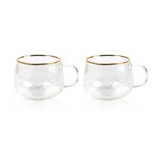 Masifirenze 金邊馬克杯 400ml, 透明, 2個