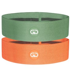 바이비드 Rogar 복숭아 엉덩이 스쿼트 요가밴드 2종 세트, 그린오렌지, 1개