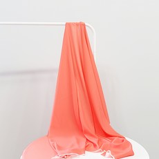 蝴蝶手藝厚實的彩色雪紡布, 120 Coral