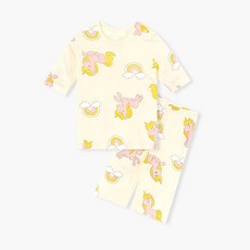 Uni FRIend 童款獨角獸圖案7分袖上衣長褲組