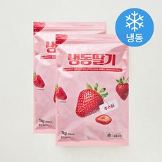 아침과저녁 딸기 주스용 (냉동), 2개, 1kg